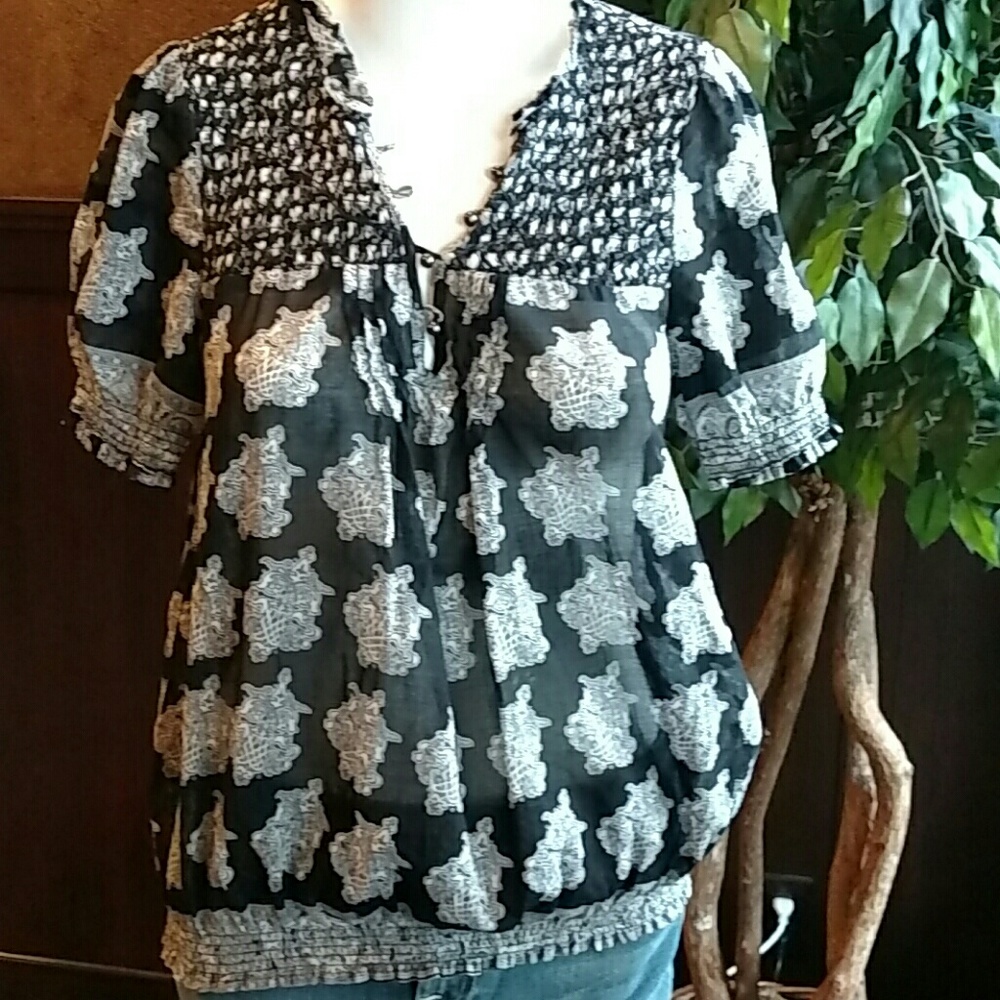 Joie cotton print top