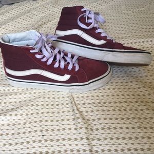 Burgundy sk8-hi slim