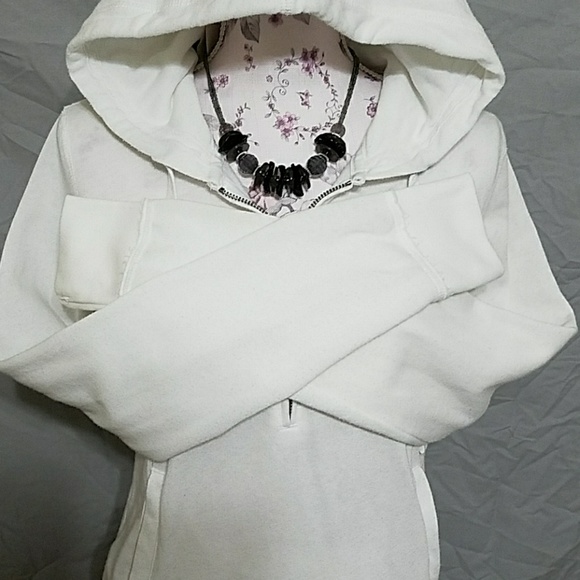 AEROPOSTLE 1/4 ZIP WHITE LARGE SWEATER - Picture 2 of 5