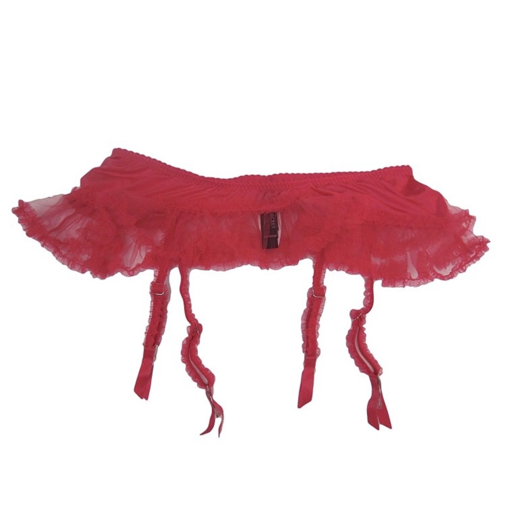Victoria's Secret Red Tutu Garter Belt Lingerie XS