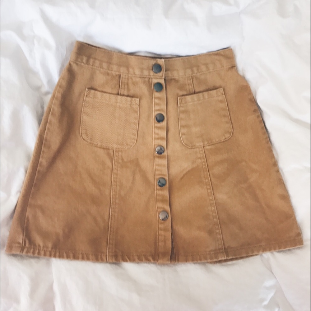 yellow urban outfitters bdg a line skirt