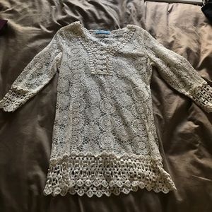 Solitaire Swim Cream Beach Cover Up