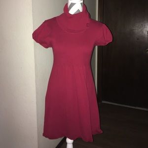 Red sweater dress