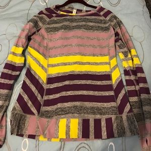Beautiful top from lululemon pink, yellow grey