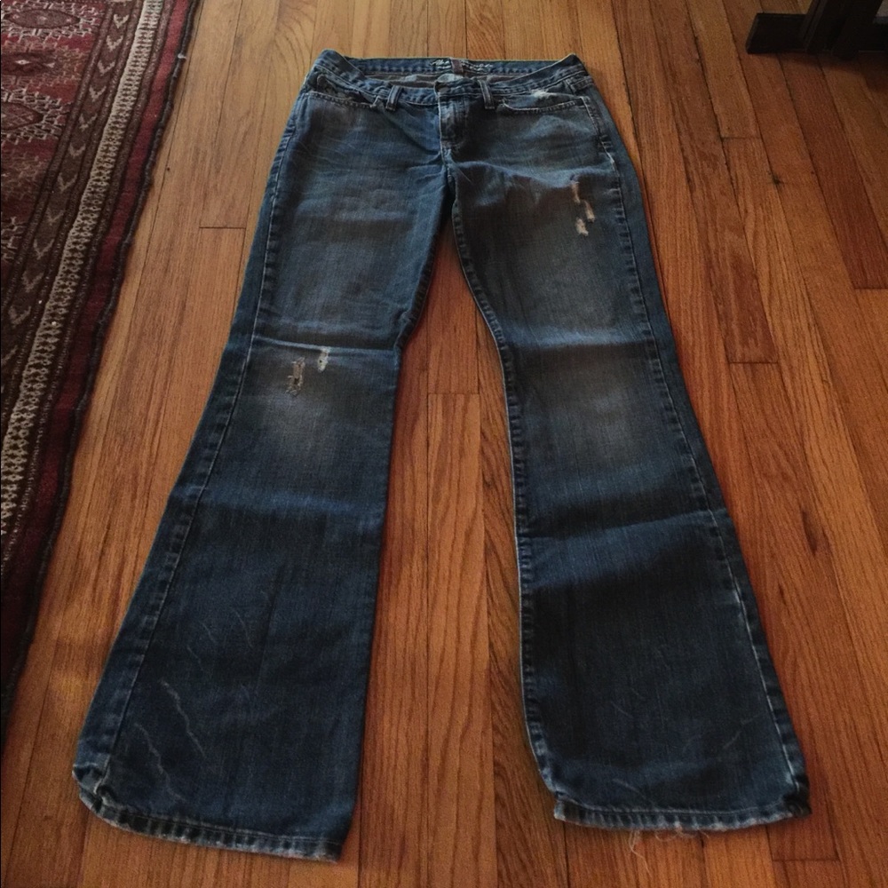 Abercrombie & Fitch Jeans Flare 6R Distressed EUC