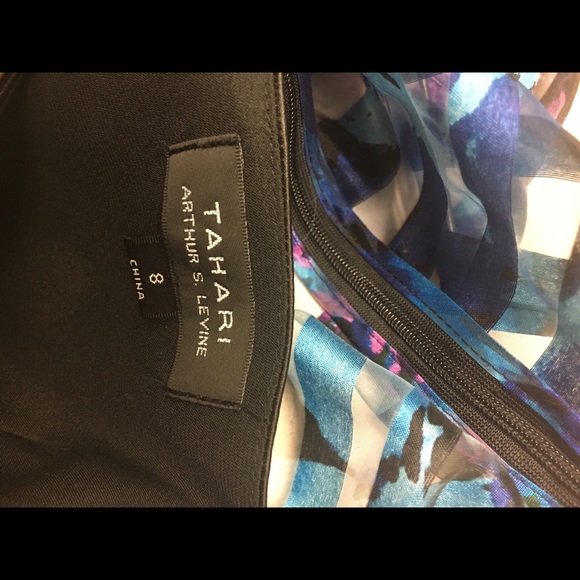 Gorgeous Tahari Aqua and Purple Dress - Picture 3 of 6