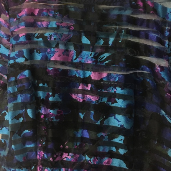 Gorgeous Tahari Aqua and Purple Dress - Picture 5 of 6