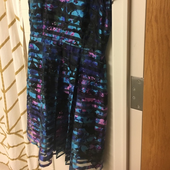 Gorgeous Tahari Aqua and Purple Dress - Picture 6 of 6