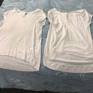 2 madewell white tops