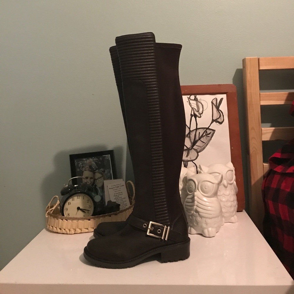 BCBG Sigmond Over the Knee Boot in Oak Size 5 1/2