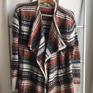 BB Dakota Long Line Aztec Sweater
