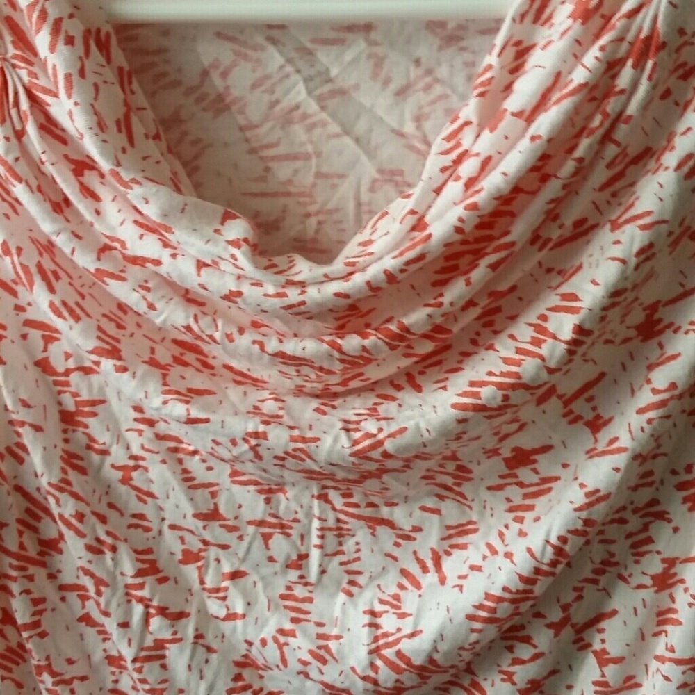 Print Cowl Neck Sleeveless Tank