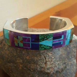 Navajo Sterling Silver Bracelet by Melvin Francis