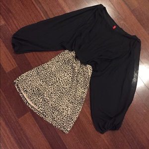 Black and print dress