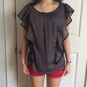 Ruffled flowy blouse
