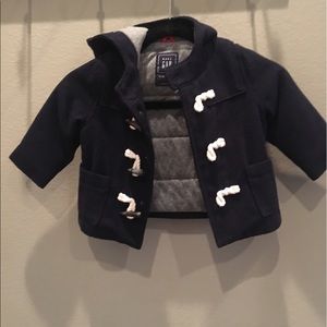 Baby gap navy blue coat in perfect condition!