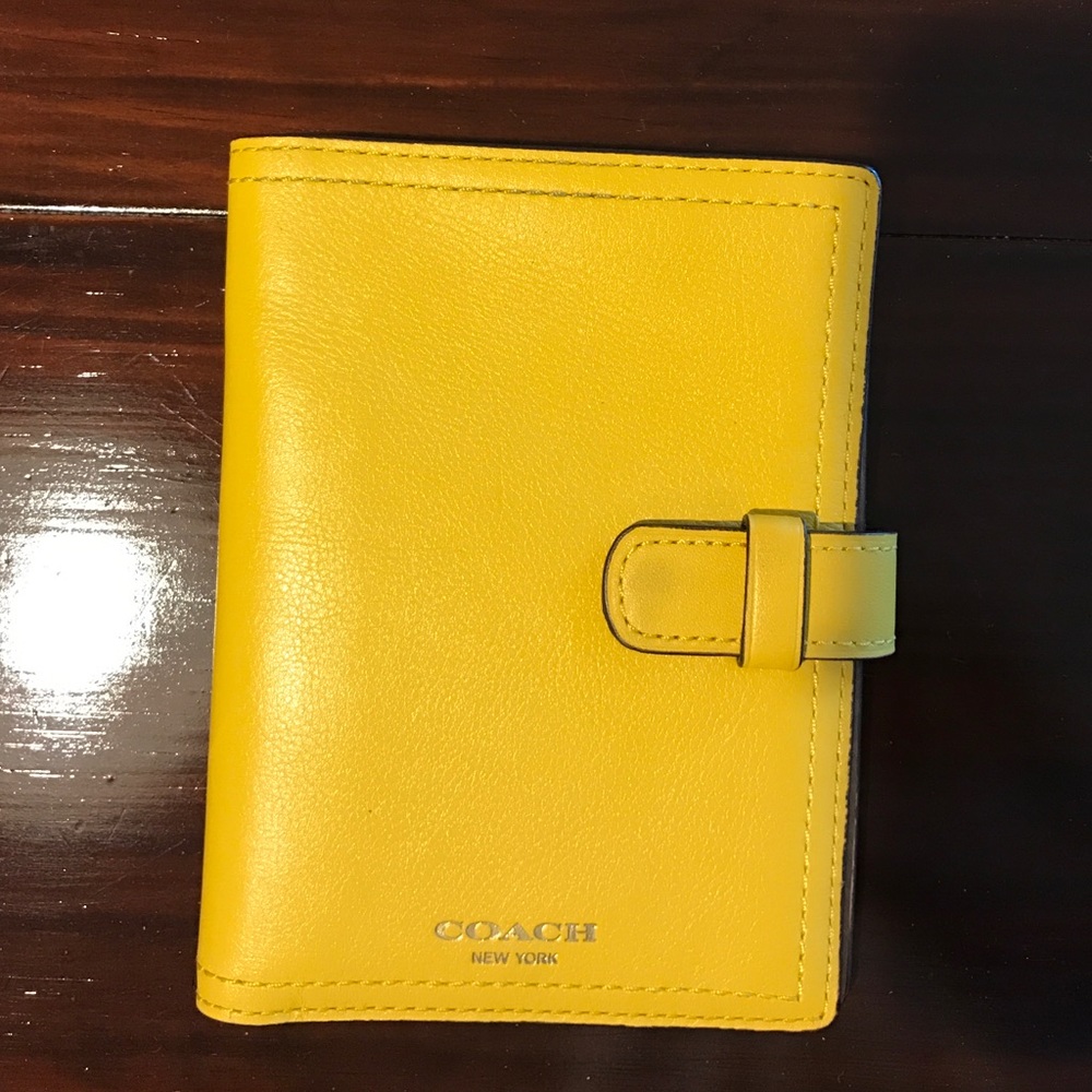 Brand new Coach leather passport holder