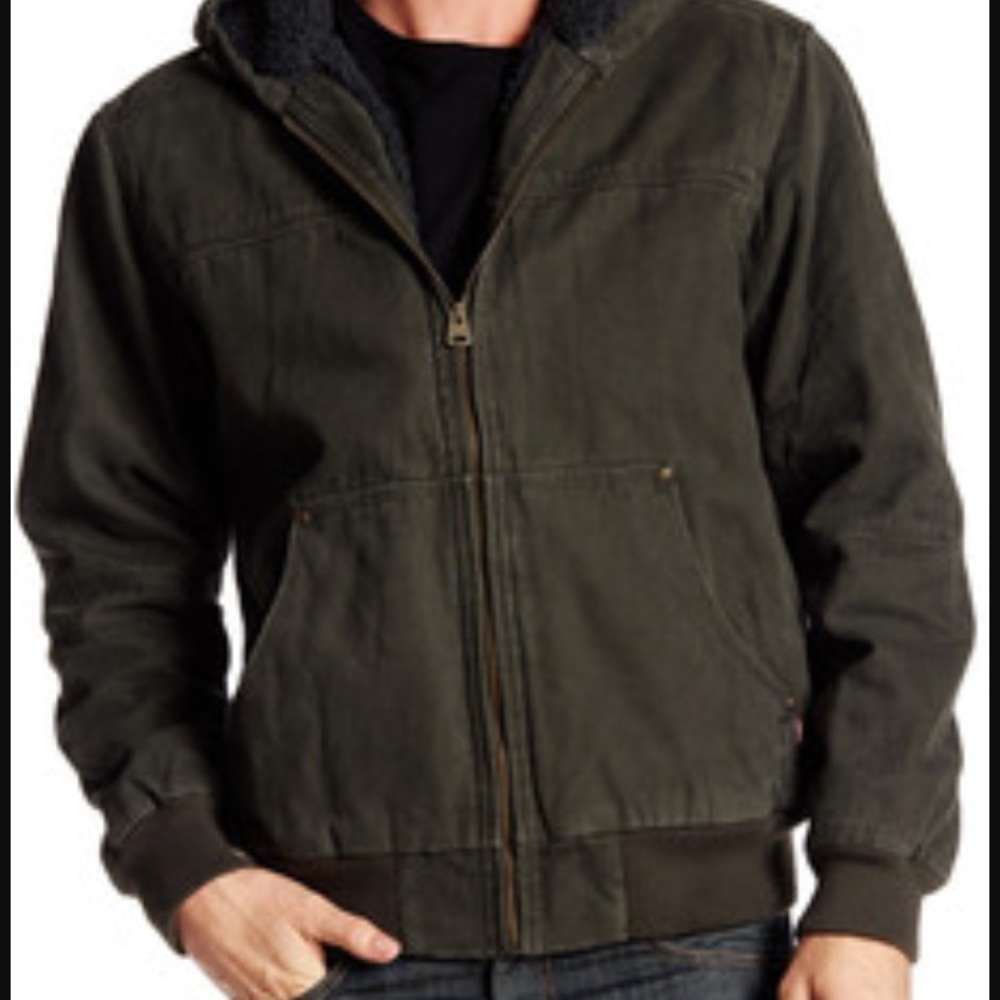 Levi's faux shearling lined hoodie bomber jacket!
