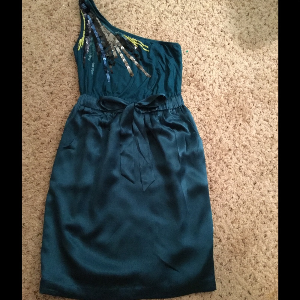 Teal Sexy Sequin Dress