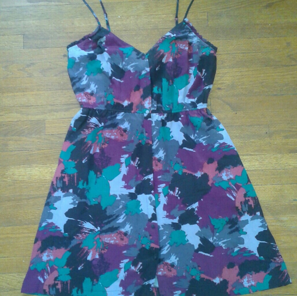 Multi colored patterned sun dress