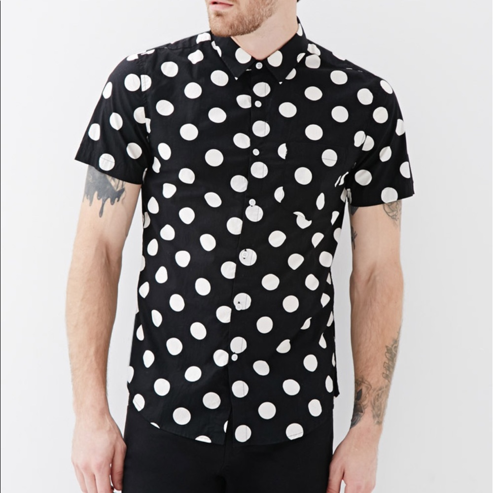 Men's xl Polka dot button up. 🆕 with tags