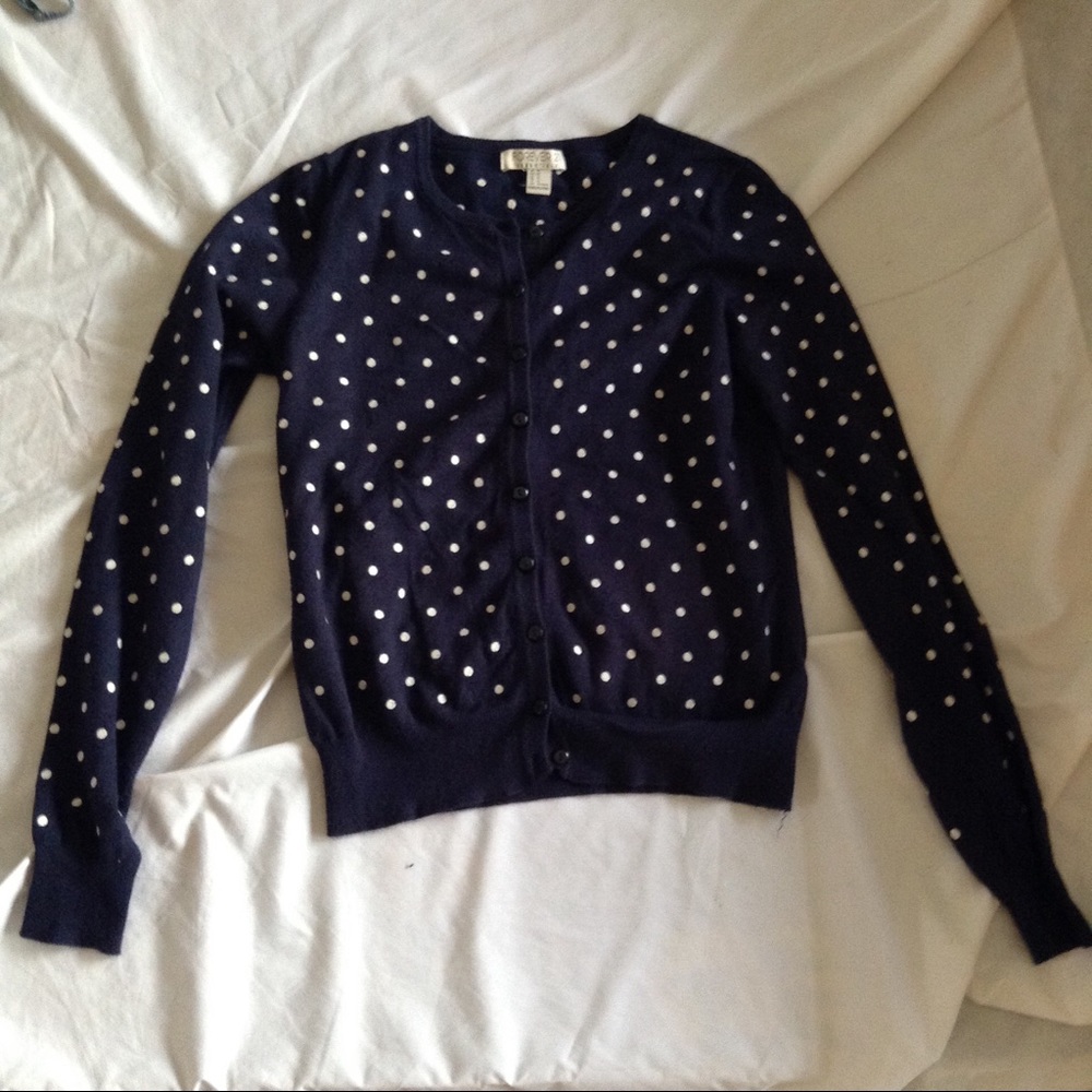 Forever21 Essentials Polka Dot Cardigan (medium)