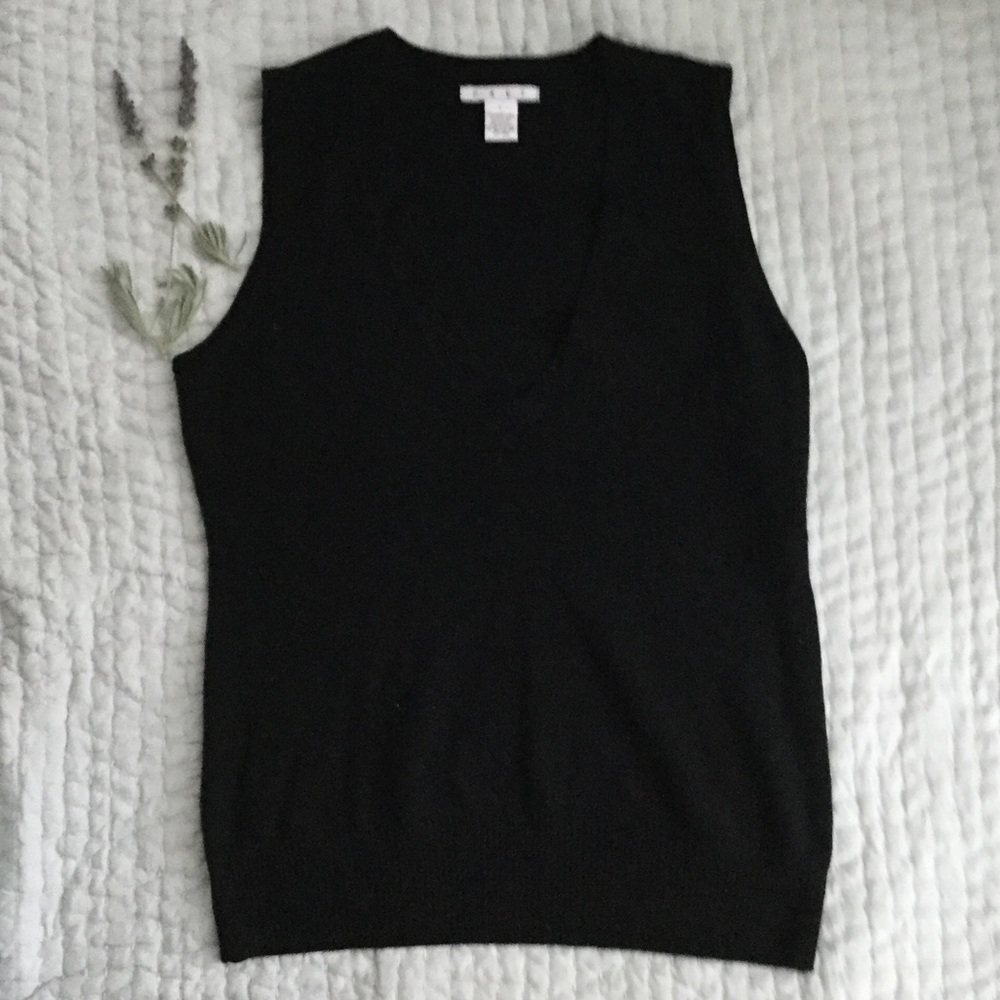 CAbi classic black sweater vest