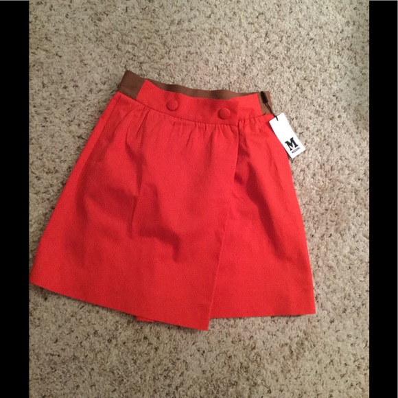Cotton Faux Wrap Skirt - Picture 1 of 3