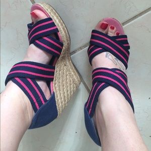 Pink and Blue wedges