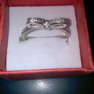 Pandora diamond bow knot ring