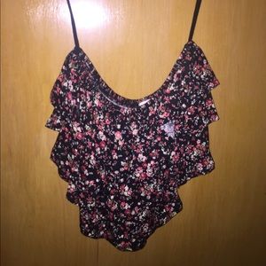 Strapless flower top