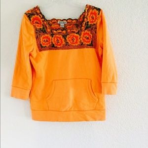Lucky Brand Embroidered Summer Sweater