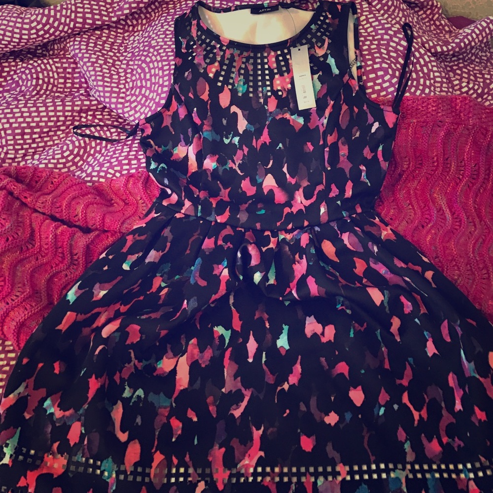 Leopard fit and flare dress