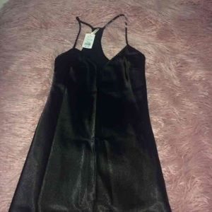 Black Satin Slip Dress