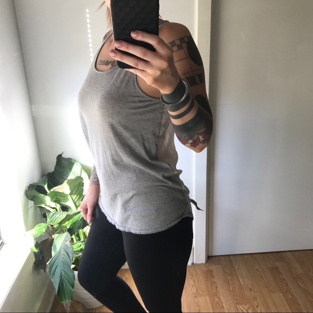 Sheer back cut out tank