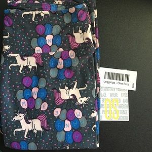 LuLaRoe 4th birthday leggings OS