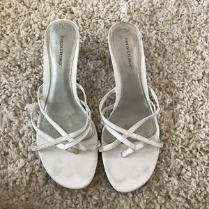 Strappy White Heels