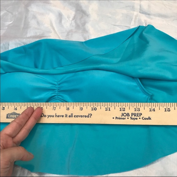 NEW Teal Ruffle Top Off Shoulder Hi Waisted Bikini - Picture 8 of 8