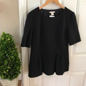 Black Peplum Top