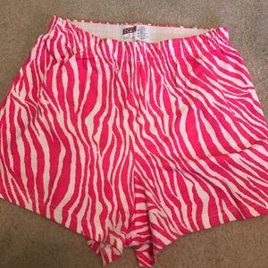 Pink and white Soffe shorts
