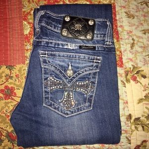 Miss Me Cross Boot Cut Jeans