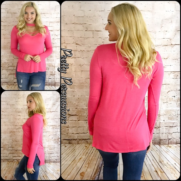 SALE‼️ BARBIE Hot Pink Strappy Chocker Top - Picture 3 of 7