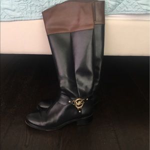 Lightly worn MK black/brown boots.