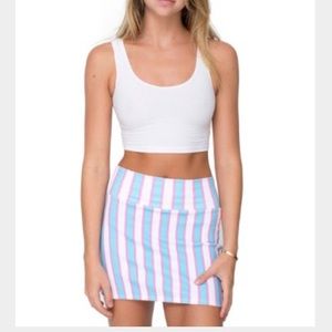 American Apparel Interlock Striped Mini Skirt NWT