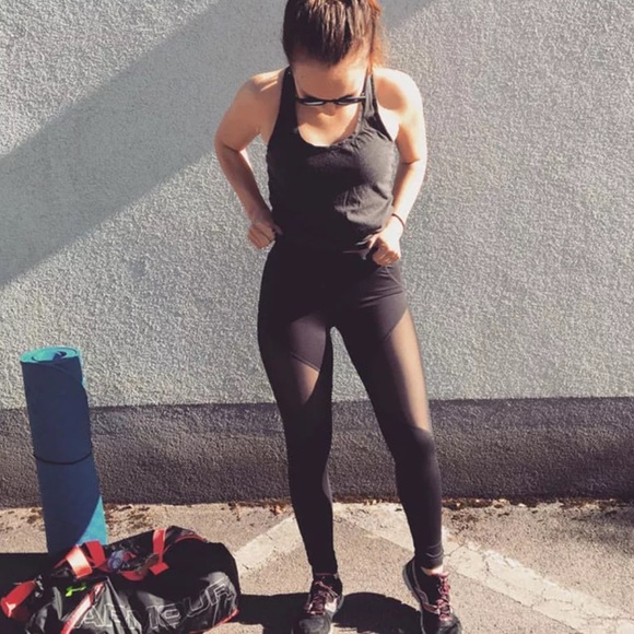 🔥yoga mesh workout leggings pants sport - Picture 2 of 5