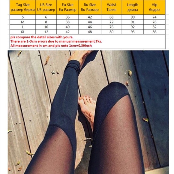 🔥yoga mesh workout leggings pants sport - Picture 5 of 5