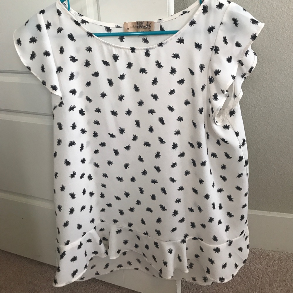 Loft peplum dandelion top