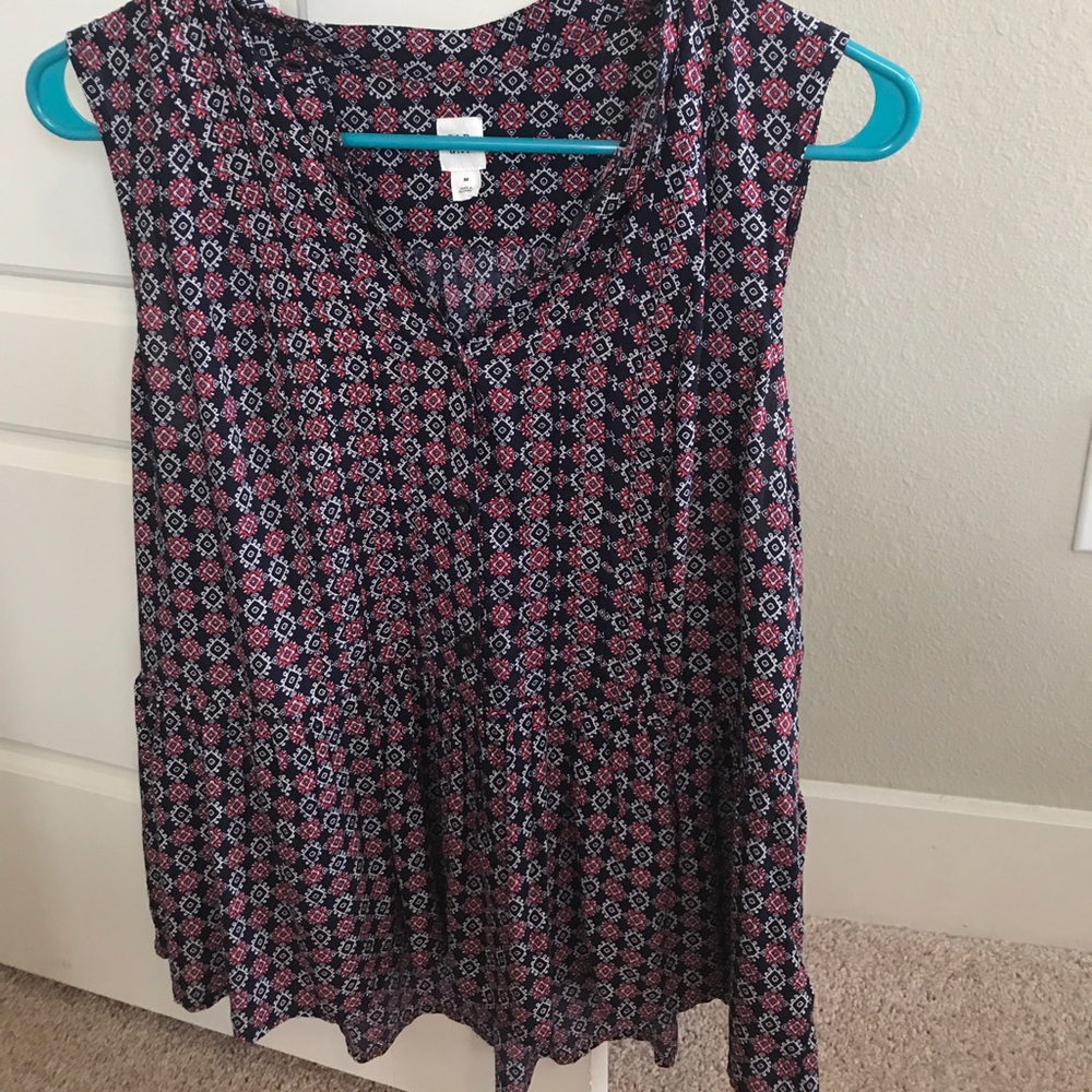 Gap peplum button down tank