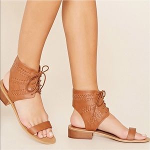 Lace up boho sandals