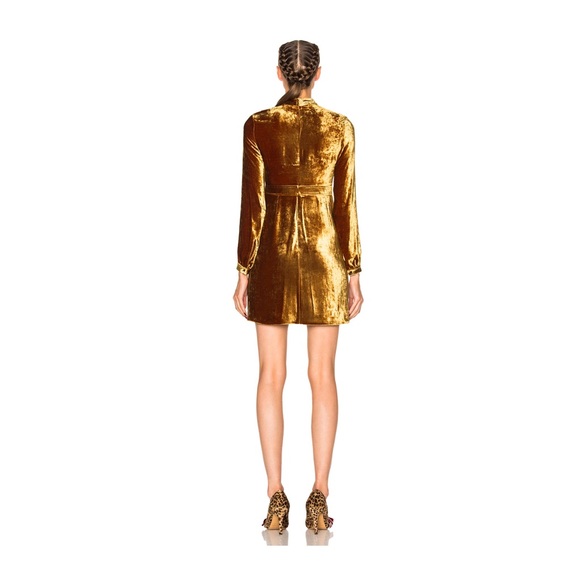 A.L.C . Gemma Gold Velvet Dress SOLD - Picture 2 of 3